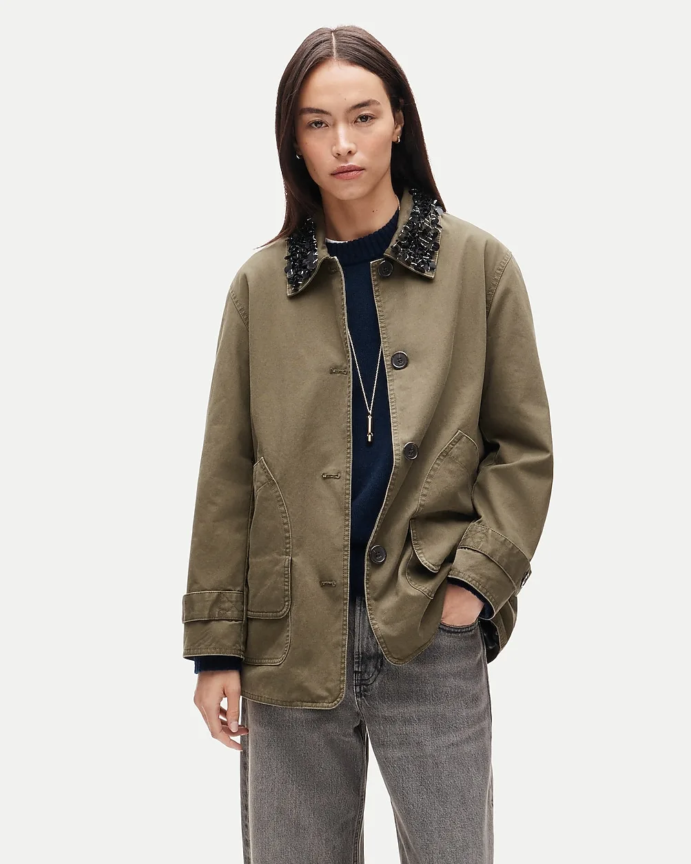 1986 Barn Jacket™ with Embellished Collar by J.Crew