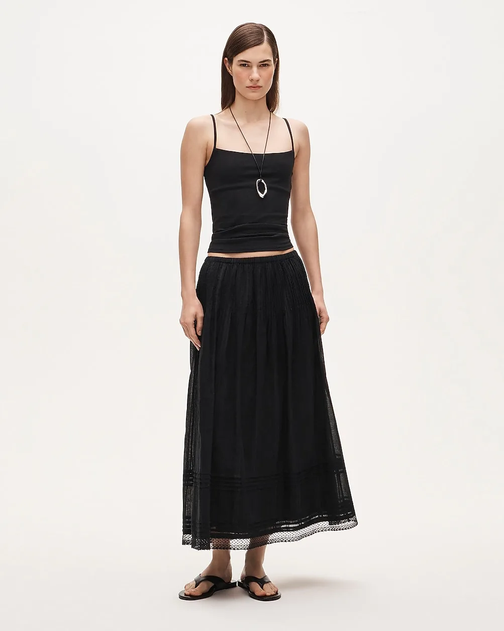 Tall Midi Skirt in Embroidered Dobby by J.Crew