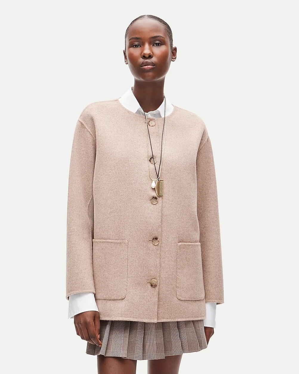 Bianca Coat in Drapey Wool Blend by J.Crew