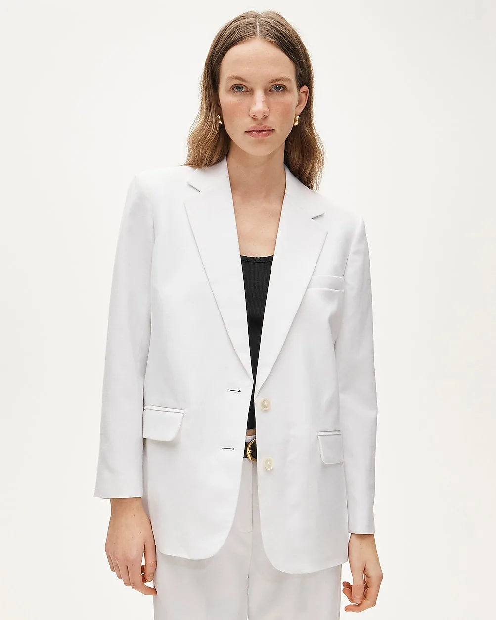 Gamine Blazer in Gramercy Linen Blend by J.Crew