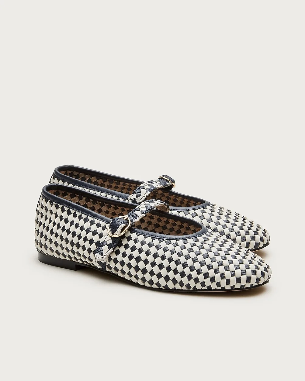 Mary Jane Ballet Flats in Woven Leather by J.Crew