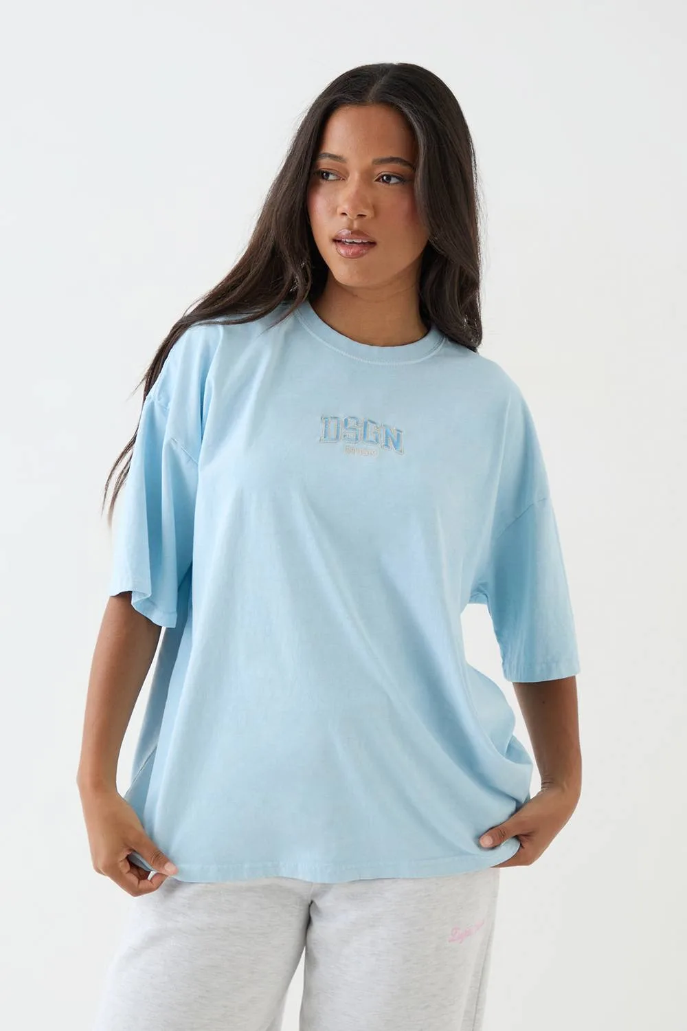 Embroidered Overdyed Oversized T-Shirt