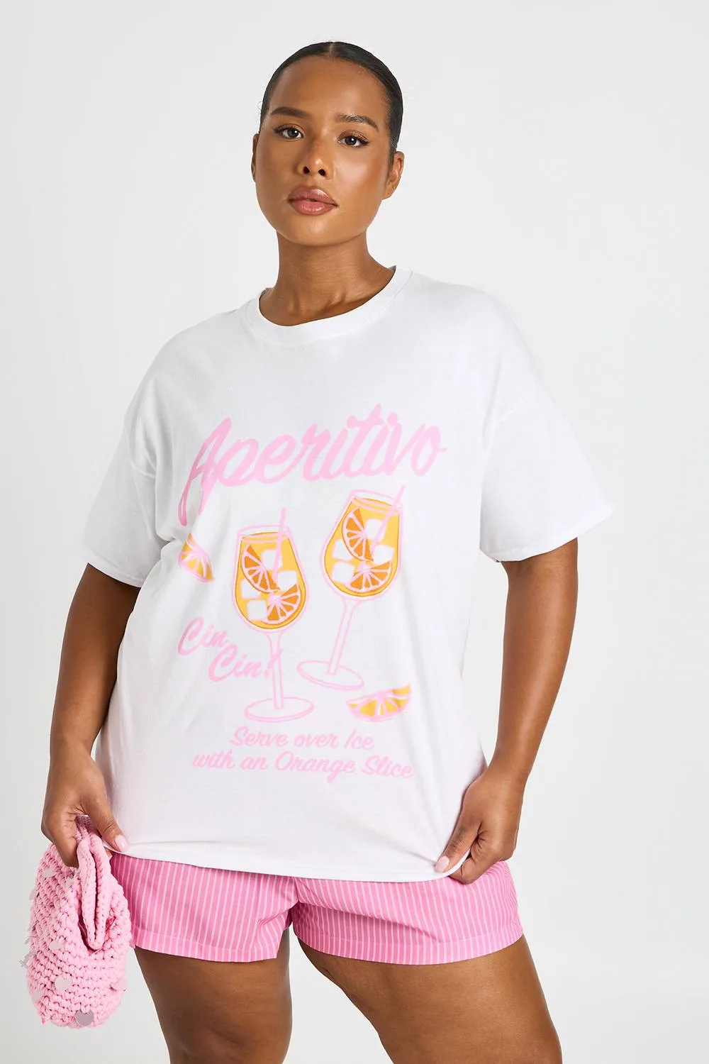 Aperol Spritz Printed T-Shirt by boohoo