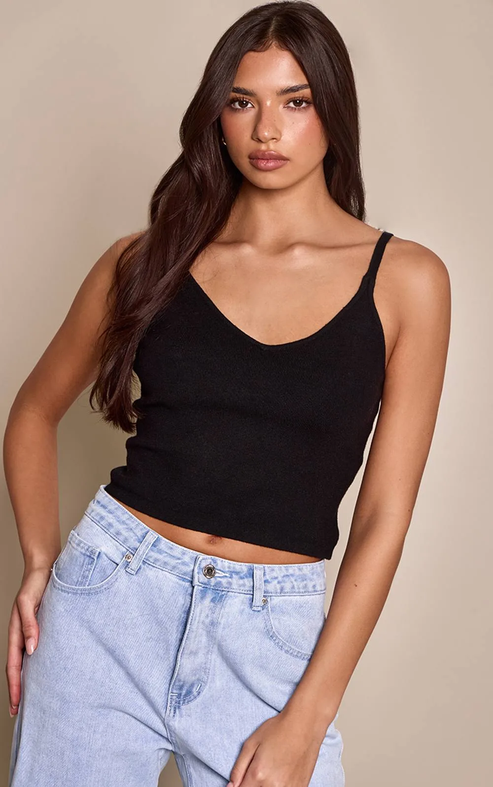 Knitted Strappy Cami Top