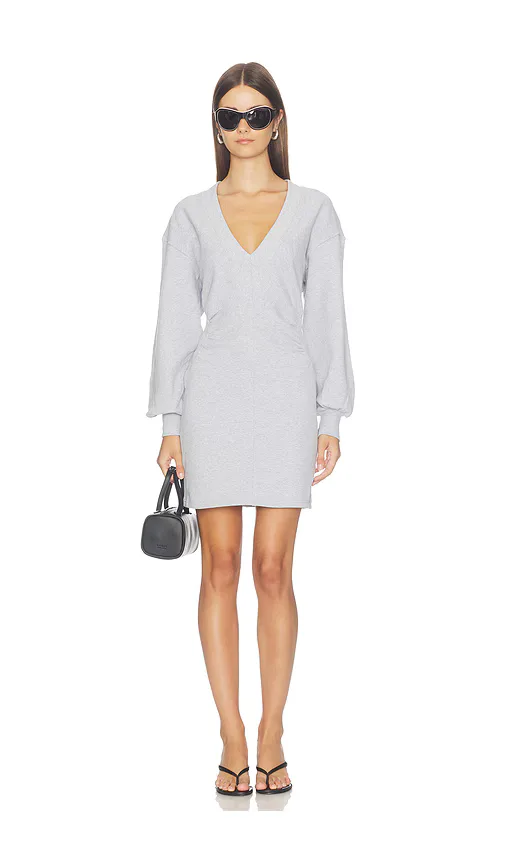 Fleece V Long Sleeve Dress by Susana Monaco