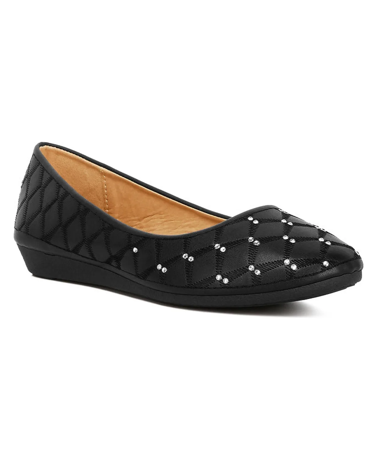 Gia Rhinestone Embellished Ballerinas by London Rag
