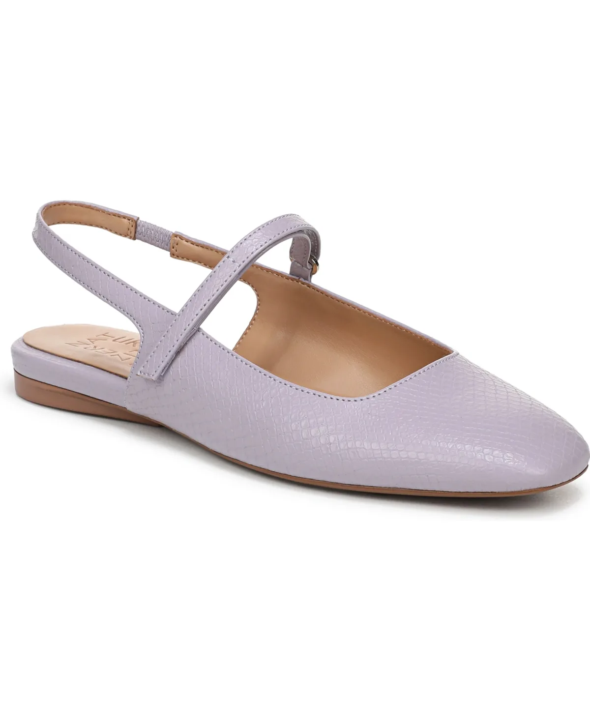 Connie Slingback Mary Jane Flats - Snake Faux Leather by Naturalizer