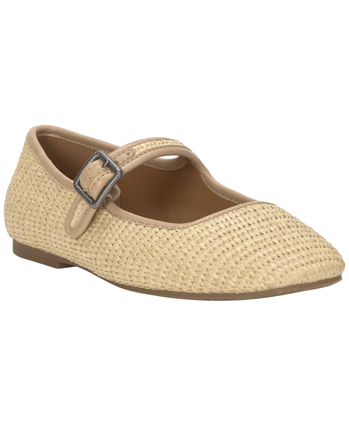 Tannyr Mary Jane Flats - Natural/Chickpea Raffia