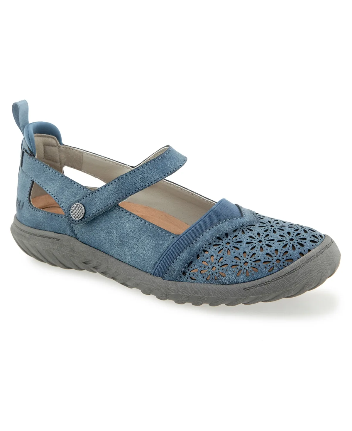 Rya Mary Jane Round Toe Flats - Denim by Jbu