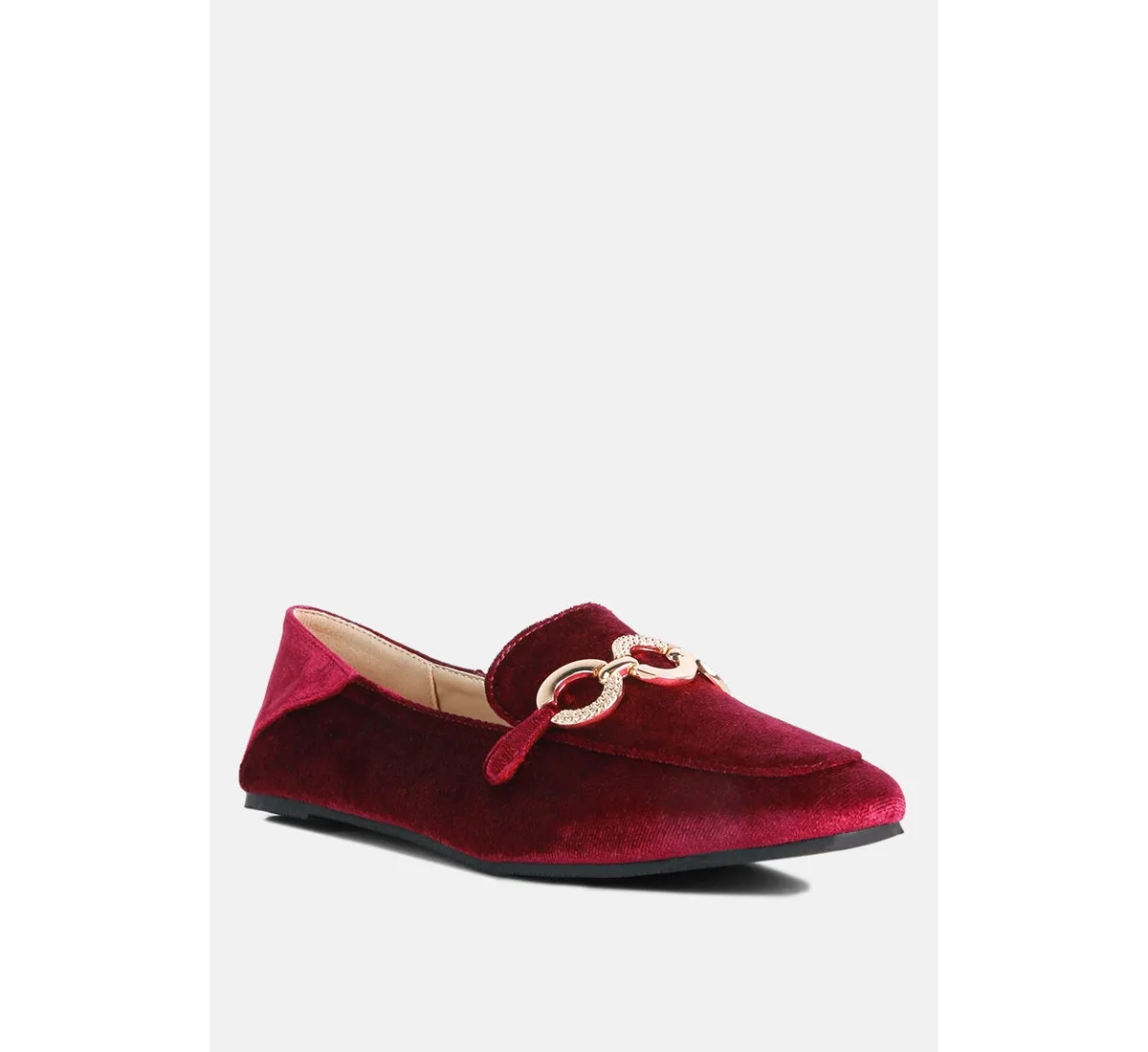 Wibele Croc Textured Metal Show Detail Loafers by London Rag
