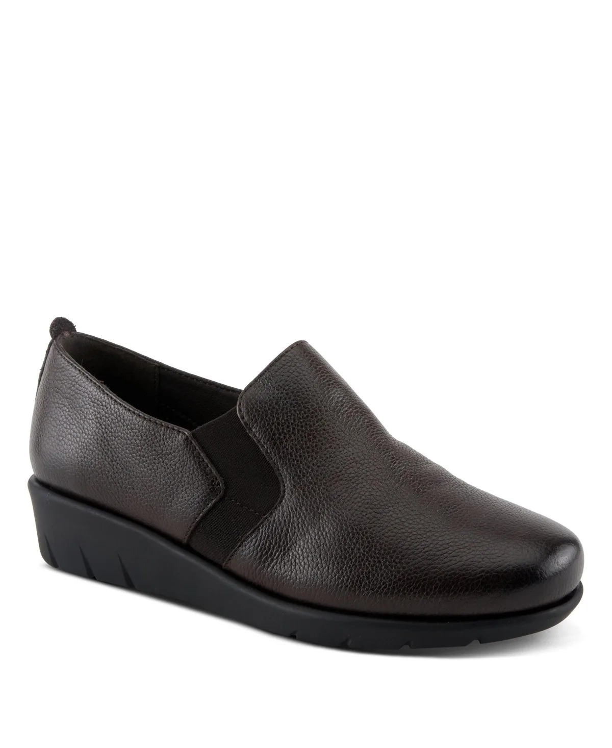 Arete Leather Wedge Slip-On Shoe with Supportive Outsole by Spring Step