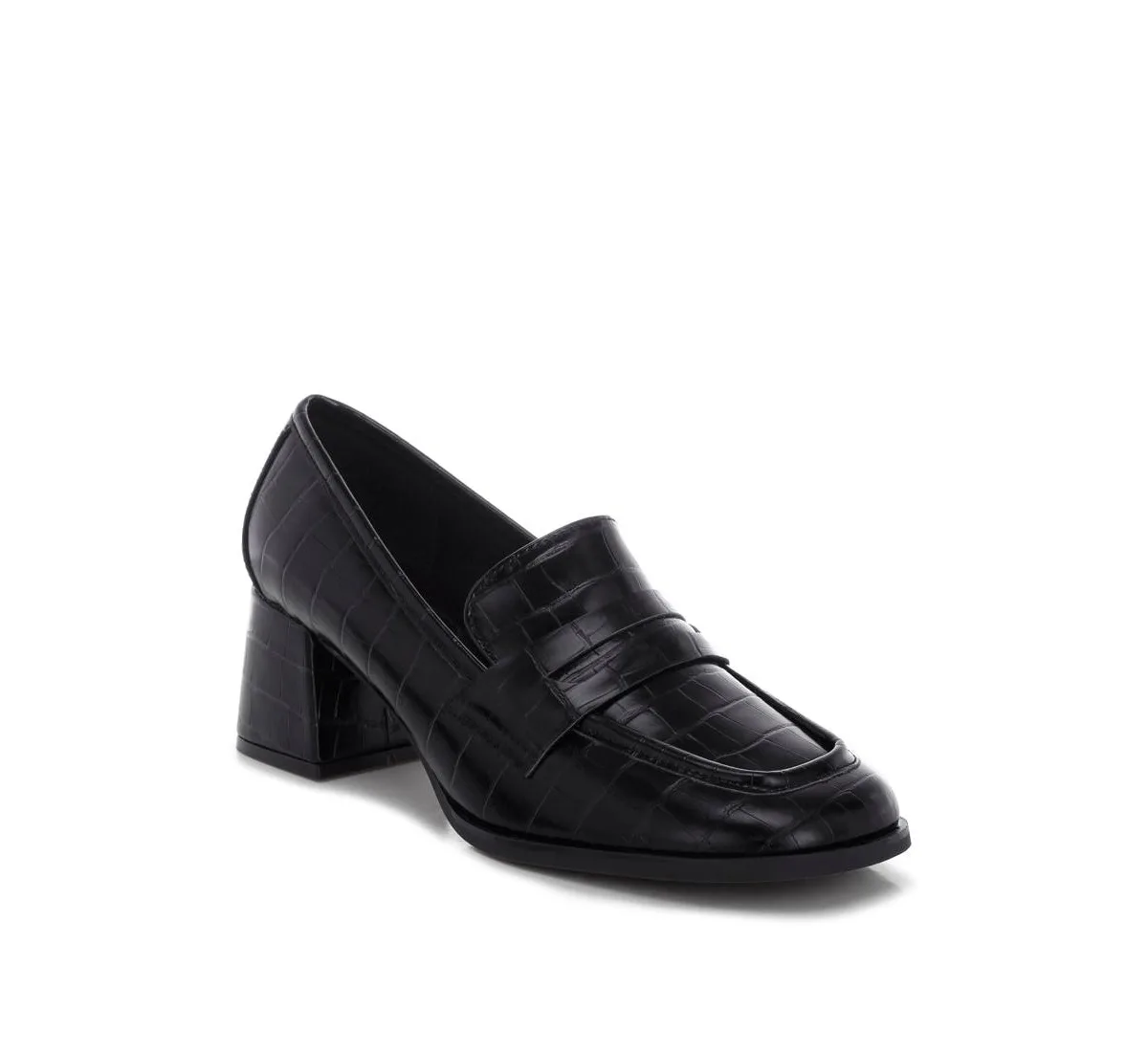 Pitaka Block Heel Penny Strap Loafers by London Rag