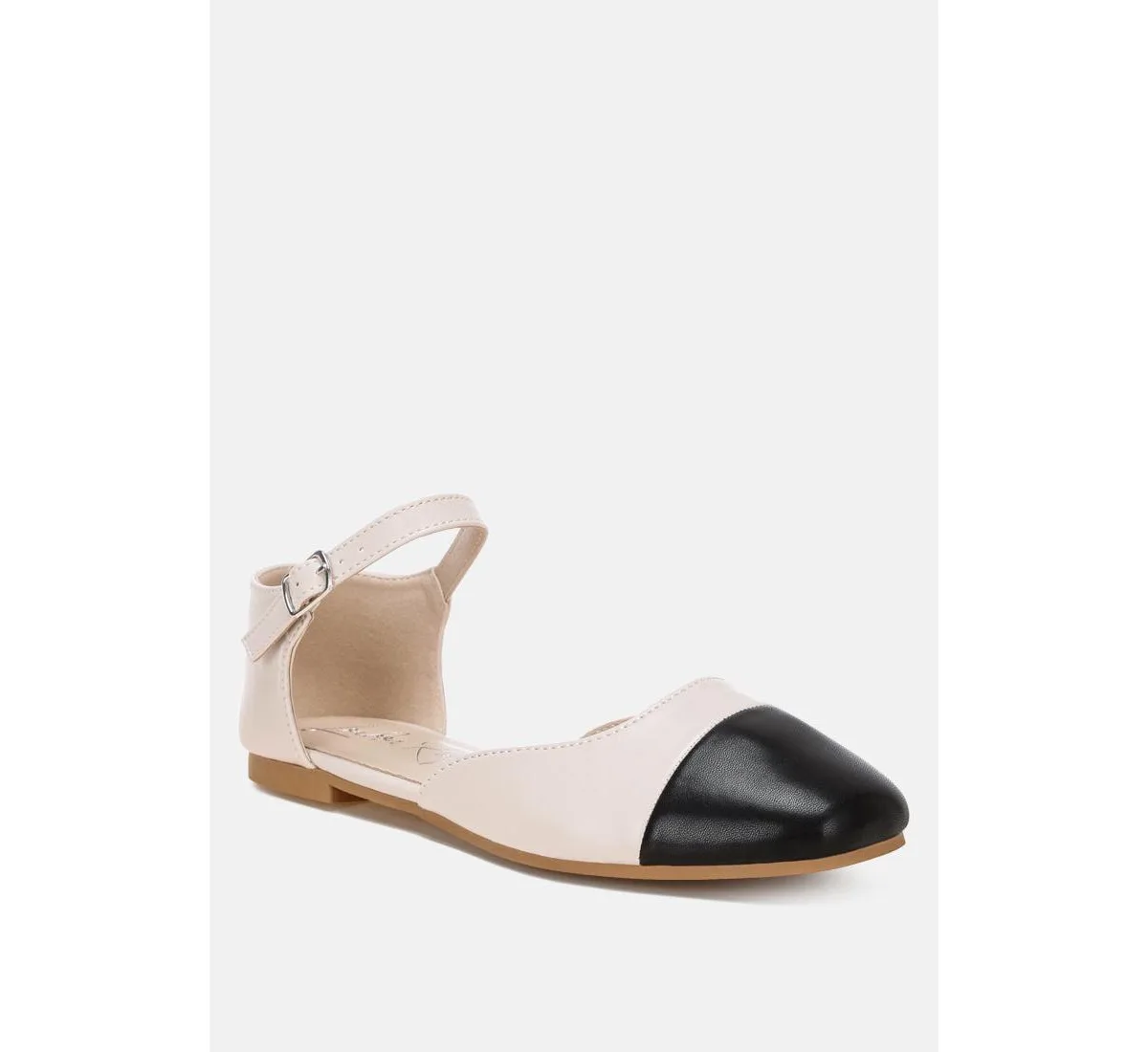 Clevea Dual Tone Pin Buckle Ballet Flats by London Rag