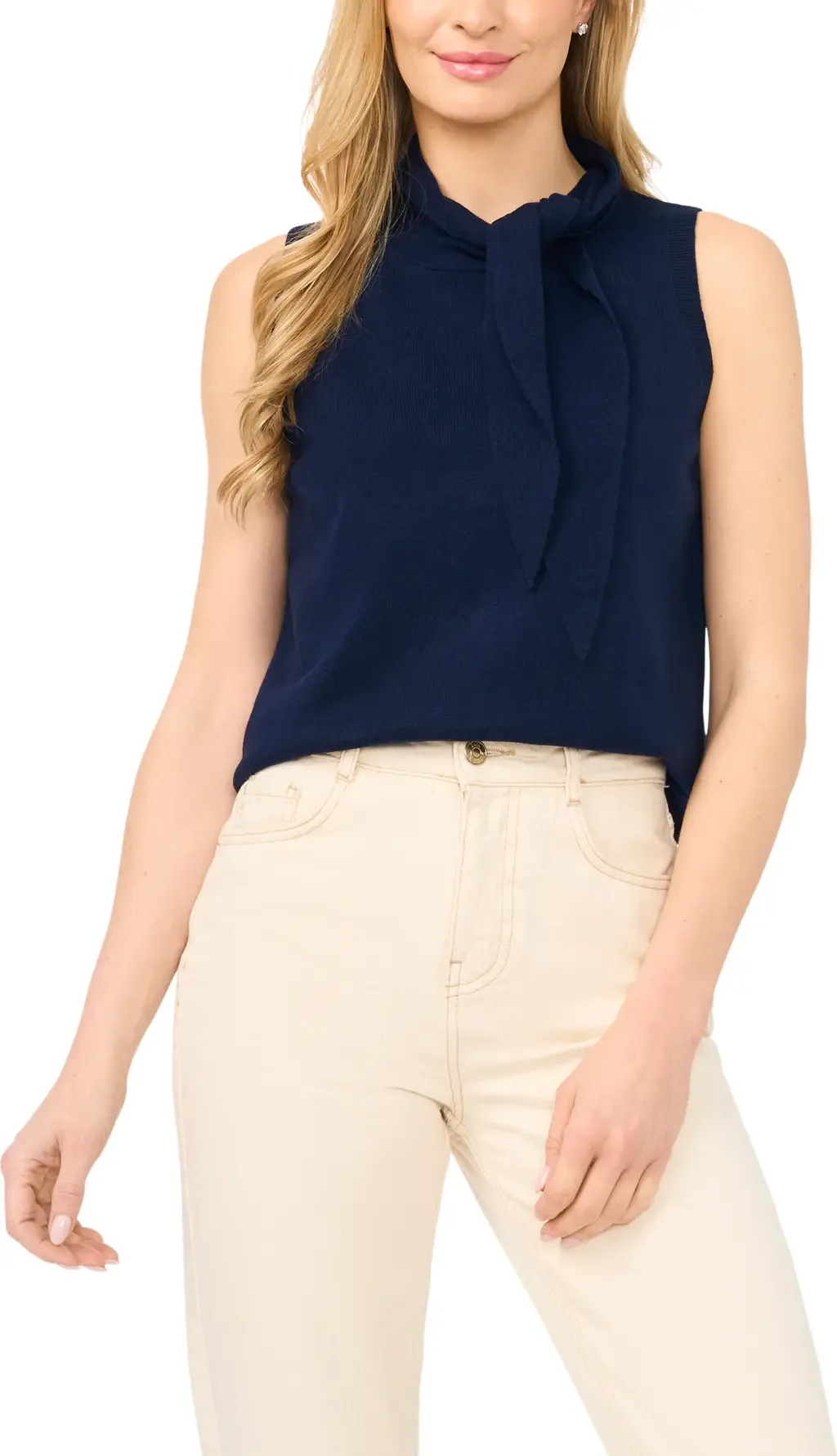 Tie Neck Sweater Tank