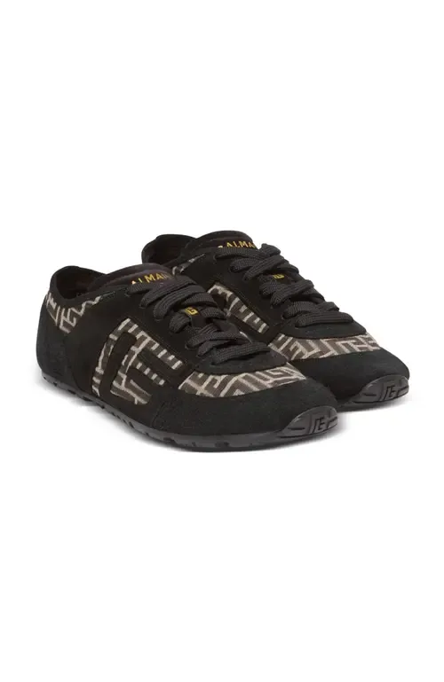 Racer 45 Monogram Jacquard Trainers by Balmain