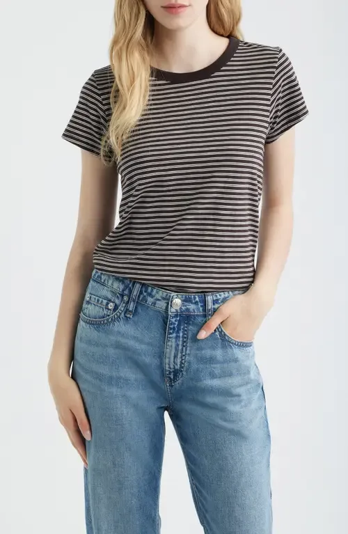 The Stripe Organic Pima Cotton Slub T-Shirt by rag & bone