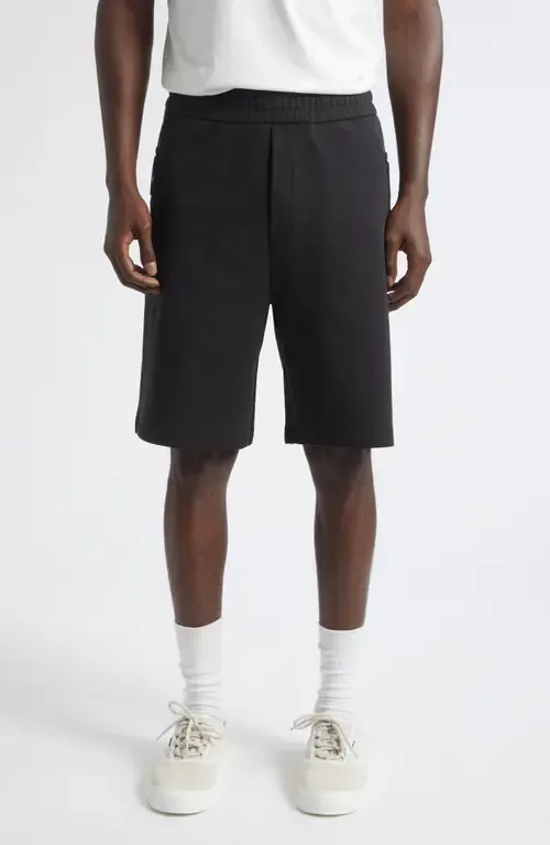 Cotton Blend Interlock Shorts by Moncler