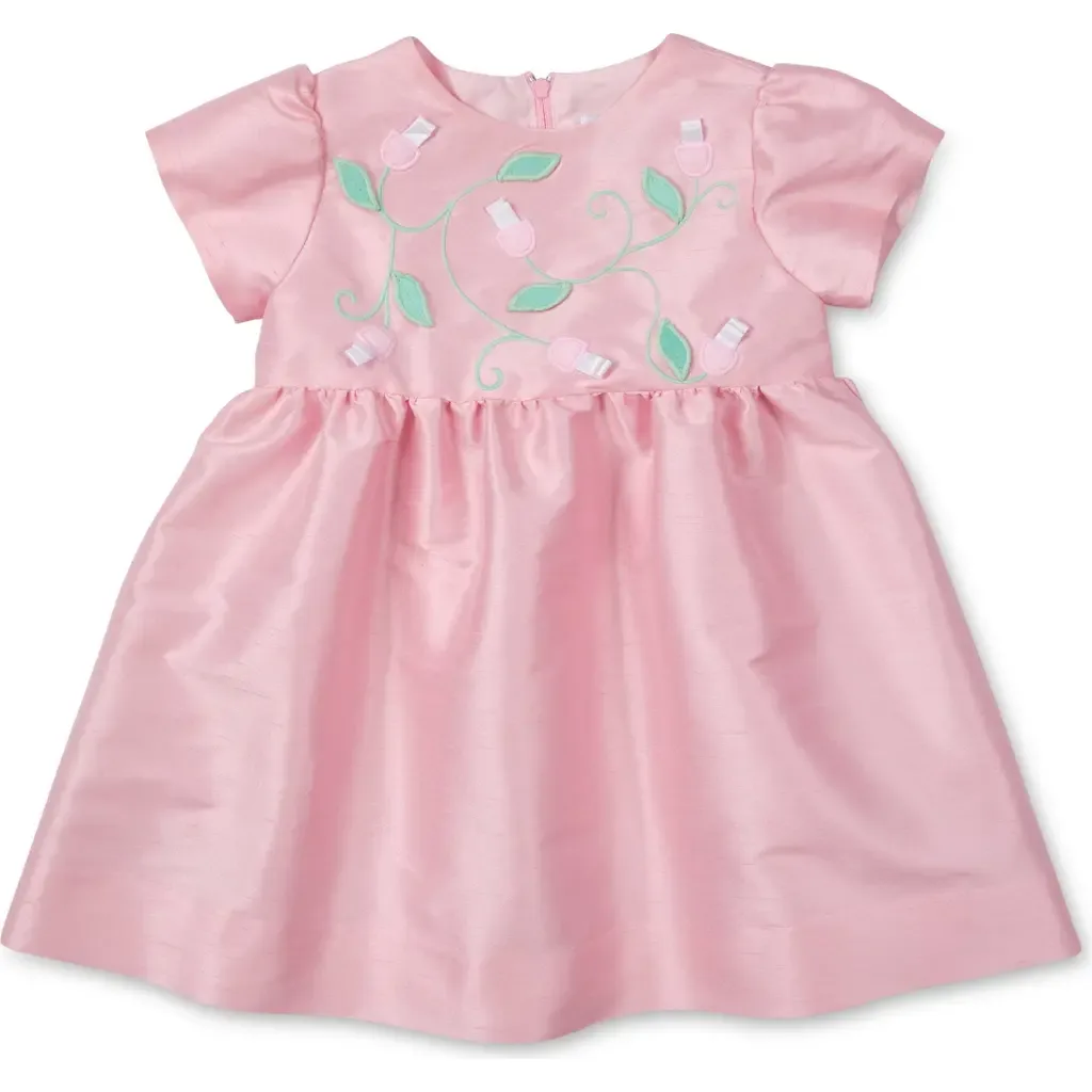 Dupioni Dress with Flower Vines by Florence Eiseman