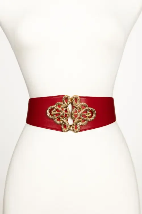 Christian Corset Leather Belt by Raina Belts