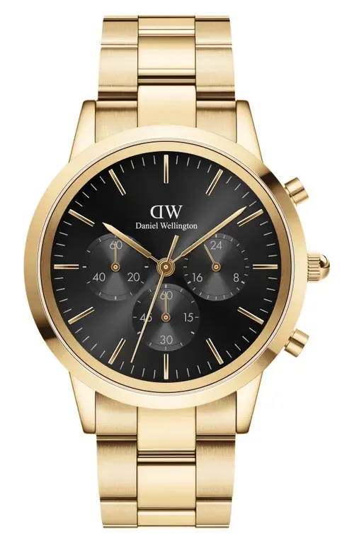 Iconic Link Chronograph Bracelet Watch, 42mm by Daniel Wellington