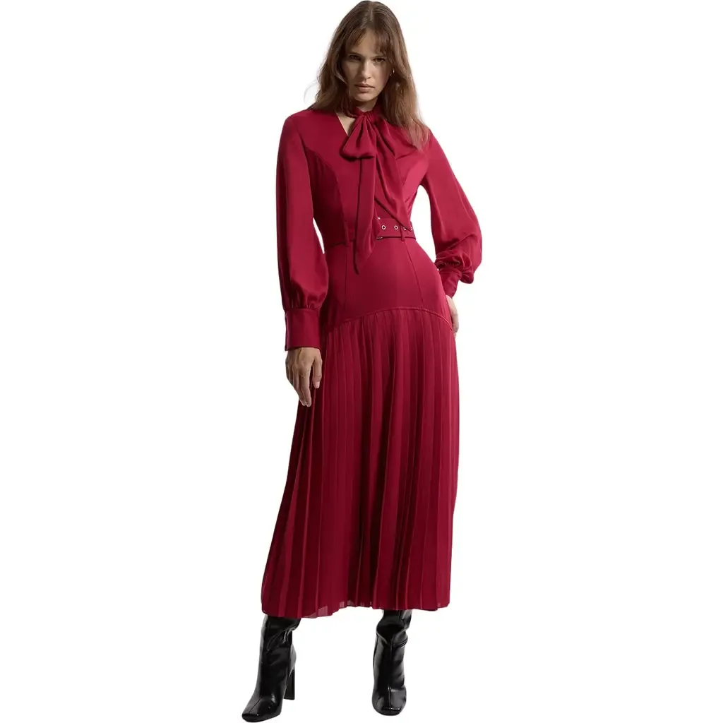 Jersey Ponte Georgette Mix Maxi Dress by Karen Millen