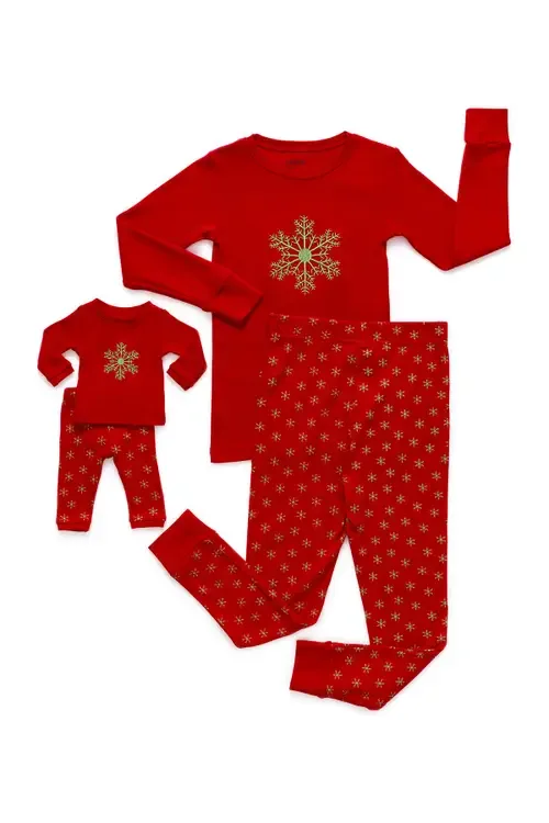 Snowflake Pajama & Matching Doll Pajama Set by Leveret