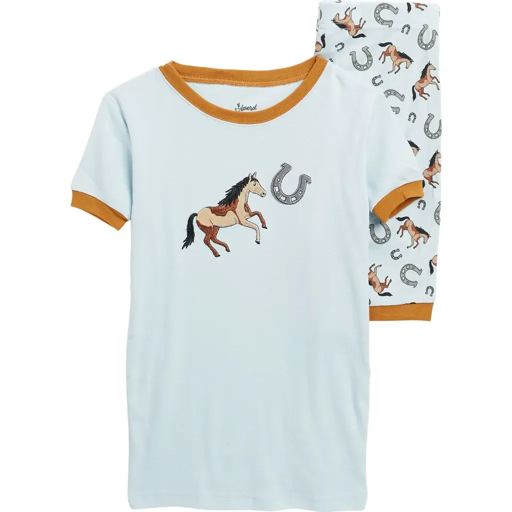 Short Sleeve Cotton Striped Matching Family Pajamas by Leveret