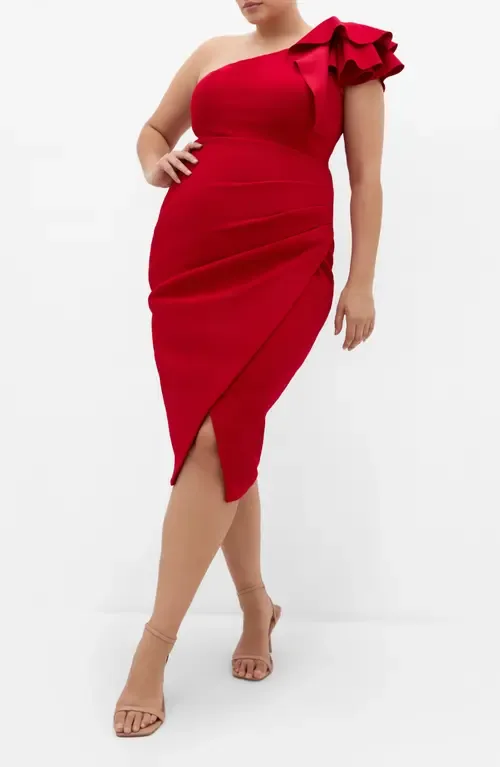 Milani One-Shoulder Cocktail Dress by City Chic
