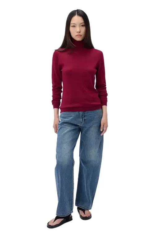 Cashmere Silk Turtleneck Sweater by GOBI Mongolian Cashmere