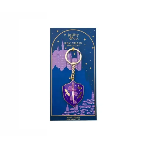Romantasy Themed Dragon and Shield Keychain by Jollity & Co.
