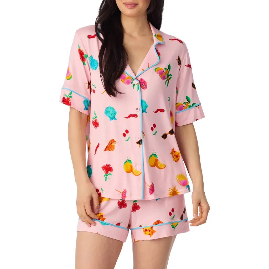Print Short Pajamas by Room Service Pjs