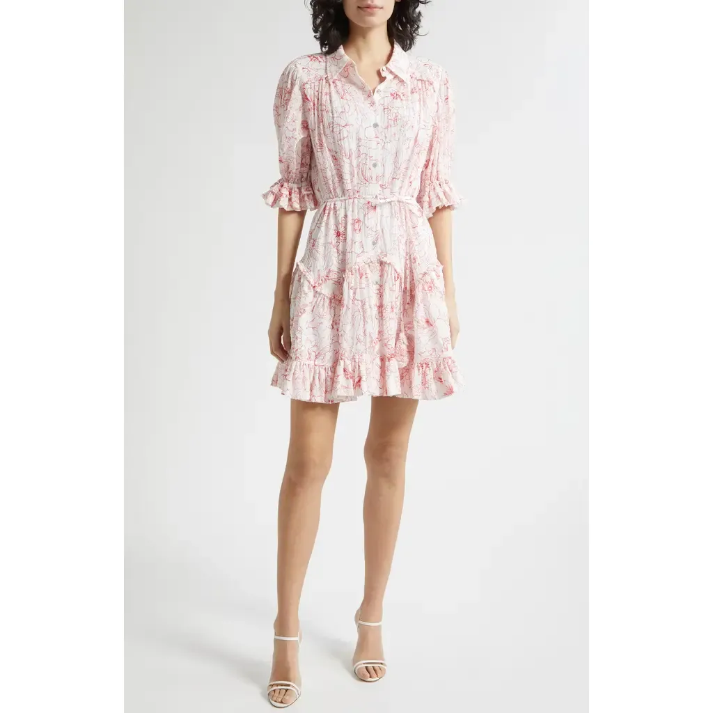 Gwendoline Garden Doodle Shirtdress by Cinq à Sept