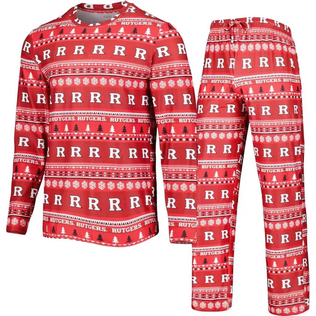 Concepts Sport Scarlet Rutgers Scarlet Knights Swivel Long Sleeve T-Shirt & Pants Sleep Set by CONCEPTS SPORT