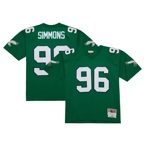 Mitchell & Ness Clyde Simmons Kelly Green Philadelphia Eagles Legacy Replica Jersey by Mitchell & Ness
