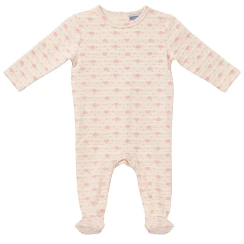 Striped Dotted Heart & Star Back Snap Footed Romper by Whipped Cocoa