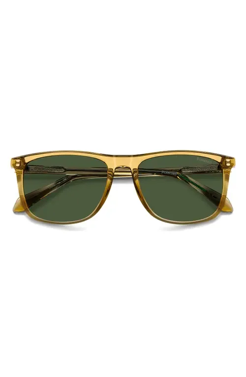 55mm Polarized Rectangular Sunglasses by Polaroid