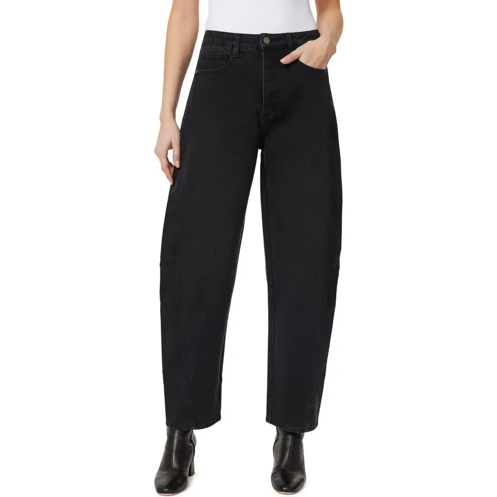 High Waist Crop Barrel Leg Jeans by Habitual