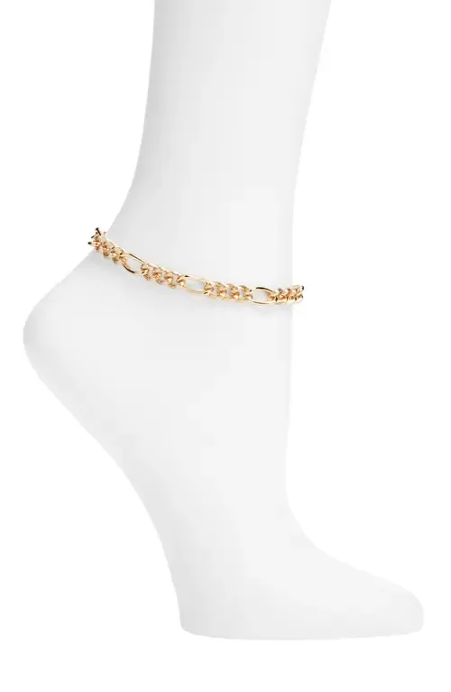 Textured Curb Chain Anklet by Open Edit