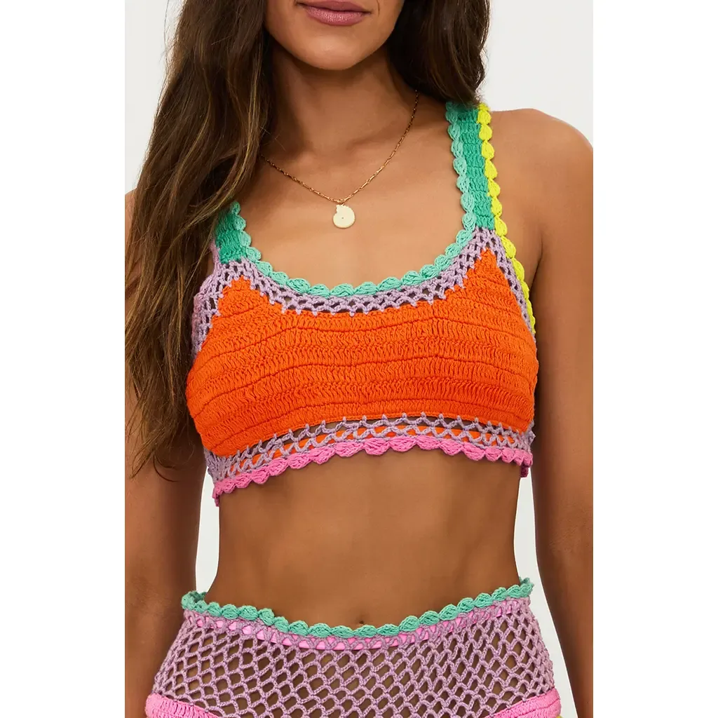 Elliot Crochet Bikini Top by Beach Riot