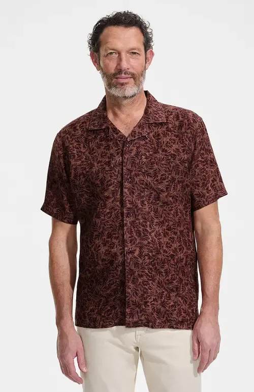Short Sleeve Camp Collar Hawaiian Shirt by Lands' End