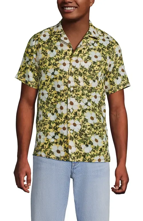 Short Sleeve Camp Collar Hawaiian Shirt