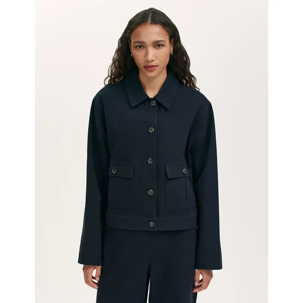 Kelsie Cotton Canvas Button Front Jacket by Finery London