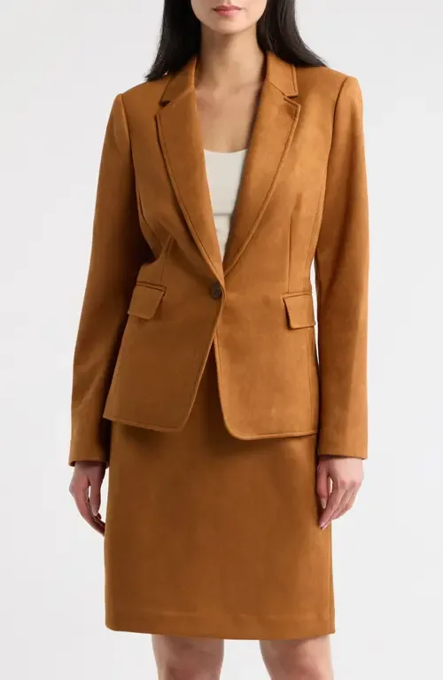 Faux Suede Blazer by Tahari ASL