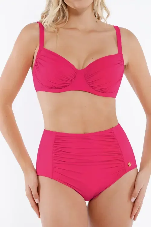 Tropical Print Underwire Shaping High Waist Swimwear Set by Popilush