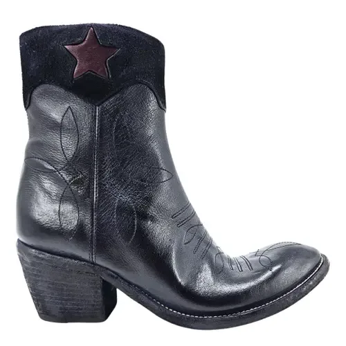 Cowboy Round Toe Star Ankle Boot by Madison Maison