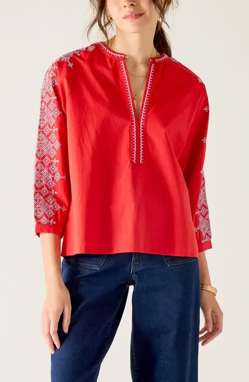 Pego Embroidered Top by Voyageur by MERSEA