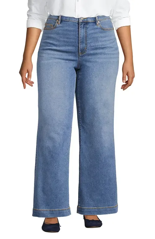 High Rise Wide Leg Denim Jeans