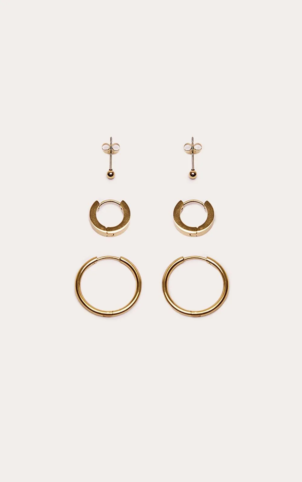 Stainless Steel Smooth Assorted Earring Pack