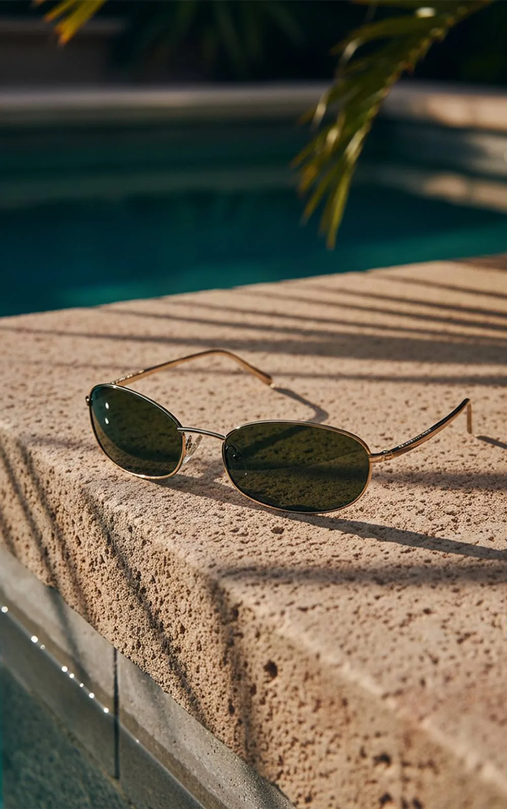 Akjærbede Gold Jack Slim Sunglasses by PrettyLittleThing