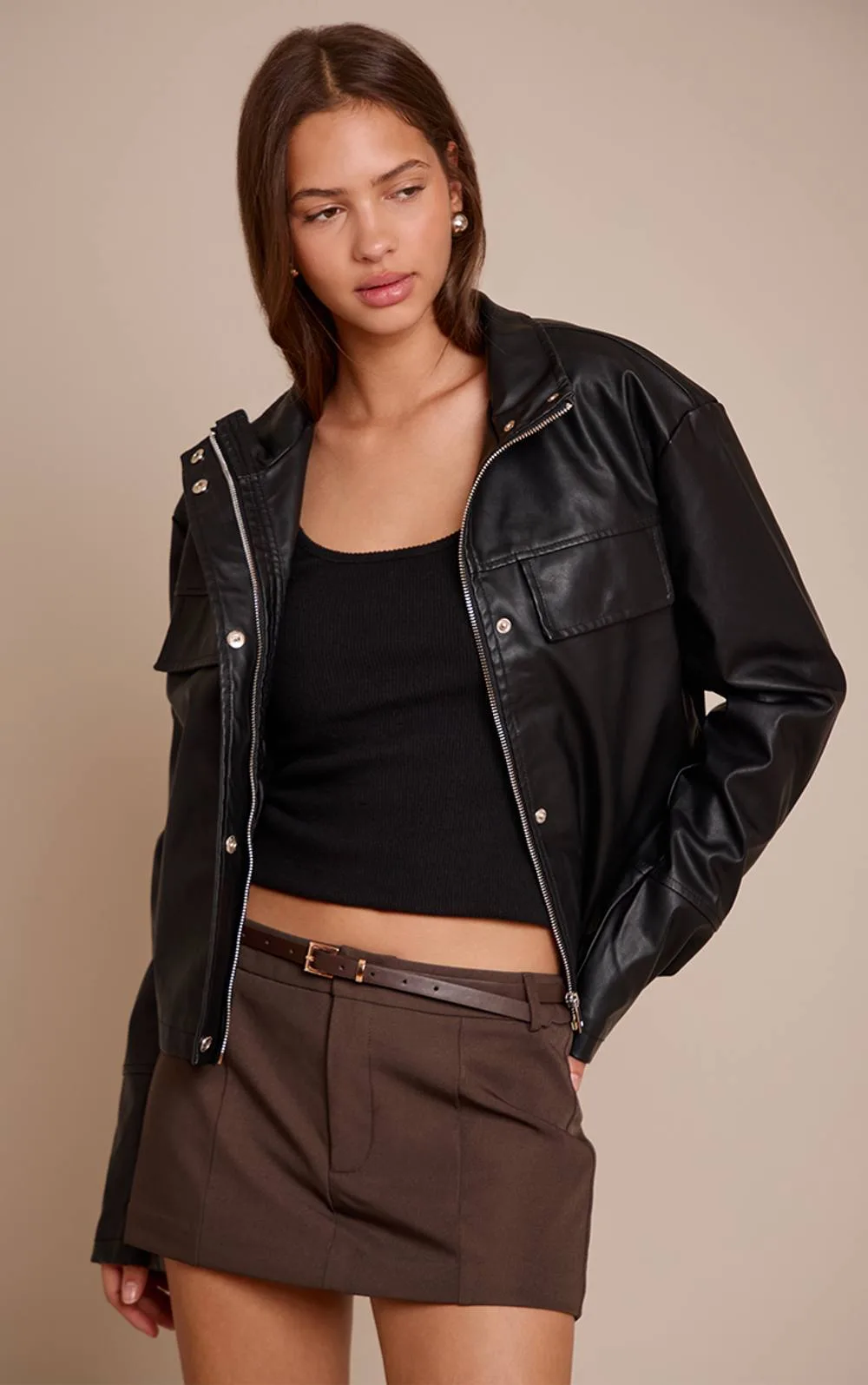 Woven Belted Skirt